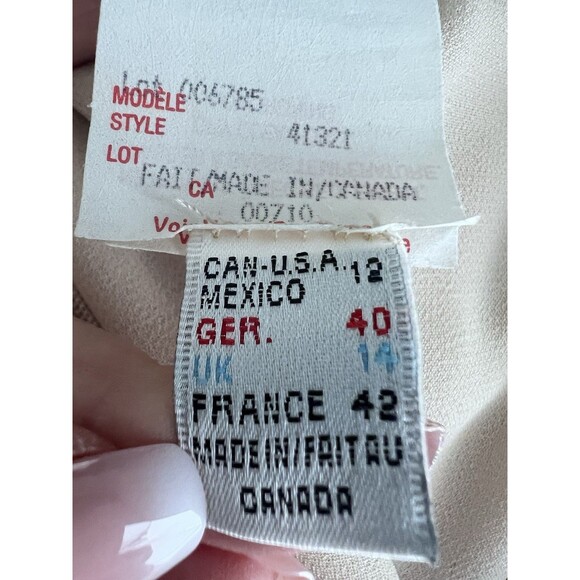 Vintage J. Ribkoff Couture Formal 2 Piece Maxi Skirt Top Set Size 12 Champagne - Picture 16 of 16